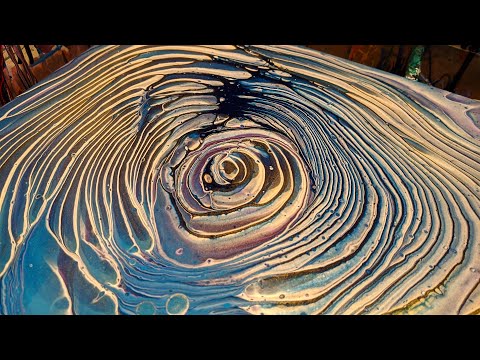 A Perfect, Freezing Cold Ring Pour! | Fluid Art | Acrylic Pouring