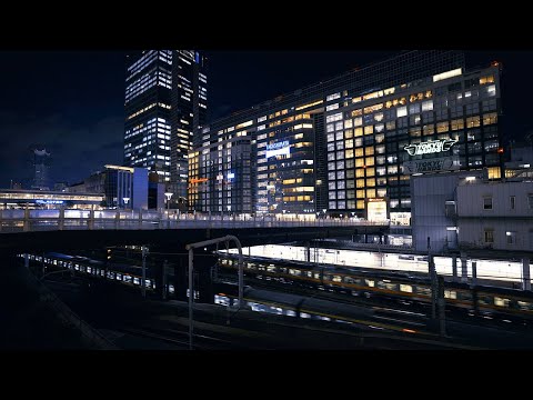 Train Sounds near Shinjuku Station, Tokyo