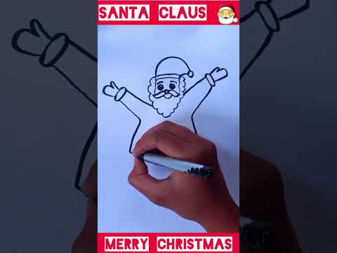 Santa claus drawing easy and simple