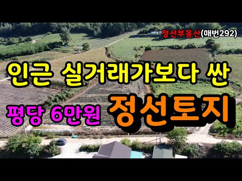 평당 6만원으로 인근 실거래가보다 싸게나온 정선토지 매매 / 정선토지박사