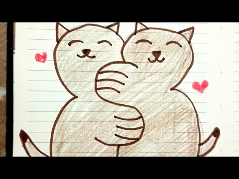 Draw Twin Cats With S||Easy Drawing||#drawing #drawingforkids #coloring #colour #drawingforbeginners