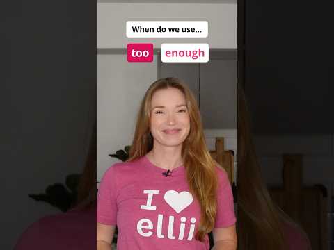 Too Vs. Enough #shorts #ellii #learnenglish #grammar #vocabulary