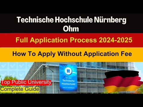 🇩🇪 Technische Hochschule Nürnberg Ohm | Complete Application Process | No Fee | Study in Germany 🎓