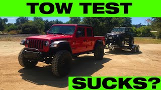 Lifted Jeep Gladiator Towing Test: 3" Lift, 38s, and Stock Gearing