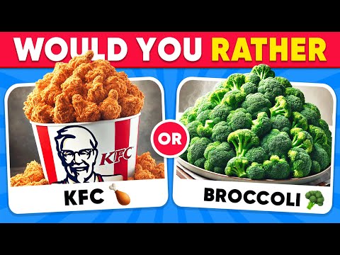 Would You Rather...? JUNK FOOD vs HEALTHY FOOD 🍔🍟🥦🍓 Quiz Kingdom