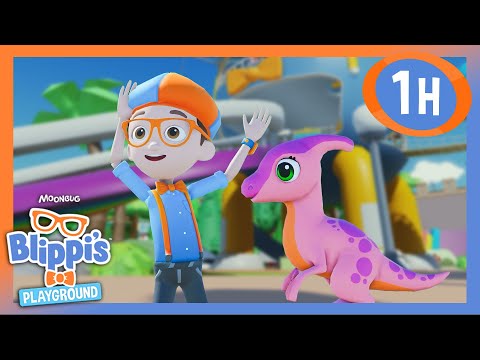 Blippi Plays I-Spy—Can You Spot the Dinosaurs? | Blippi Plays Roblox! | Kids TV Shows