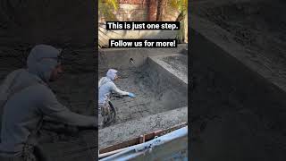 How we build swimming pools! Satisfying step of applying concrete aka Shotcrete