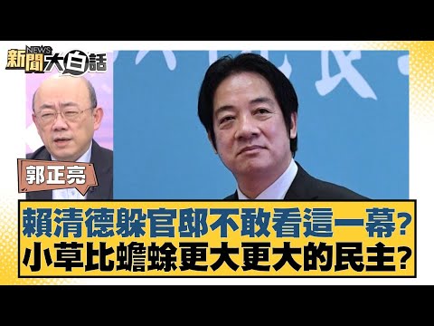 賴清德躲官邸不敢看這一幕？小草比蟾蜍更大更大的民主？【新聞大白話】20250113-10｜郭正亮 謝寒冰 嚴震生