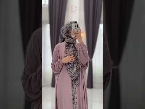 Gamis lebaran simple dan elegan