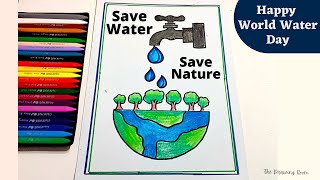 Save water Drawing For school competition | Save Nature |Save Trees | Save Earth