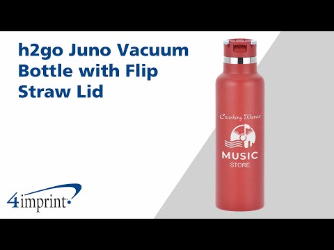 h2go Juno Vacuum Bottle with Flip Straw Lid by 4imprint