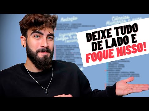 FOQUE NISSO!!! O QUE ESTUDAR A 3 MESES DO ENEM