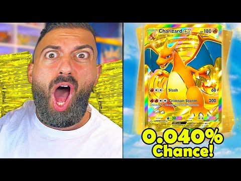 Hunting For The 0.040% Chance GOLD Charizard! (Pokemon Pocket)