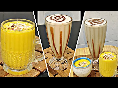 सिर्फ १० मिनट मै बनाईये स्वादिष्ट मँगो लस्सी व कोल्ड कॉफी | Summer Drinks| Mango Lassi | Cold coffee