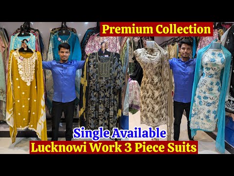 Readymade 3-Piece Suits Premium Collection Lucknowi Suits Charminar