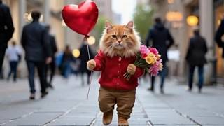 🐾💘Cats on Valentine's Day 🌹- Funny Cats Doing Human Things