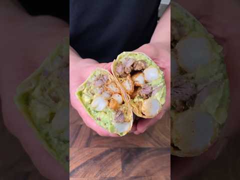 Wrapped Up Burrito Series | Day 2 | Surf n Turf Burrito 🌯 #cooking #asmr #food