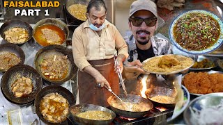 FAISALABAD STREET FOOD TOUR - Pehlwan Mutton Karahi & Unique Style Gola in Pakistan