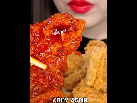 ASMR CRUNCHY FRIED CHICKEN MUKBANG|| 후라이드 치킨 먹방 || #asmr #shorts #bbq