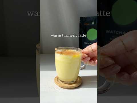 warm Adaptogenic Turmeric Latte | 3-ingredient cozy fall drink