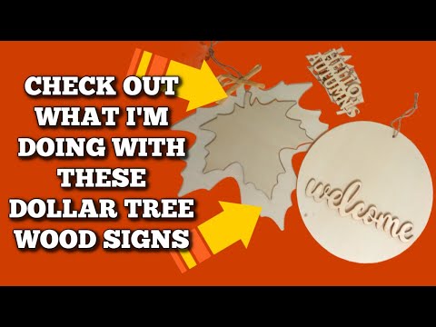 Dollar Tree Fall Wood Signs Diy