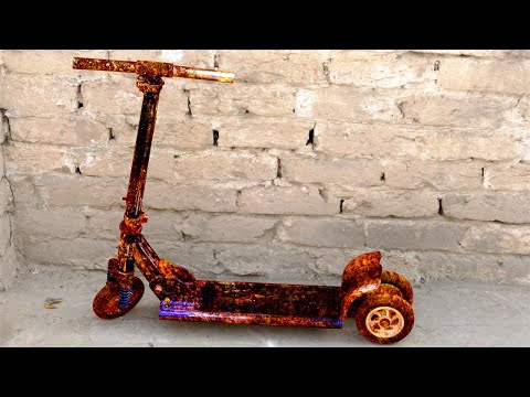 How I Restored My Kid Rusty Scooty Found In Scrap, Complete Refurbishment