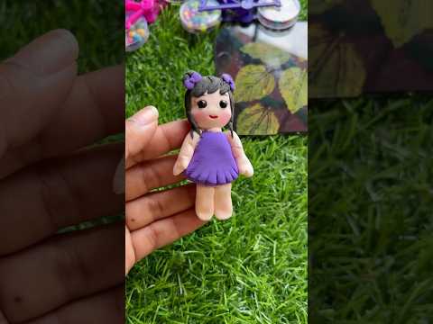 Cute doll with clay #diy #clayart #mobilecoverart #shorts