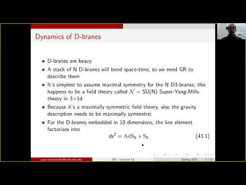 GR lecture 43: AdS/CFT