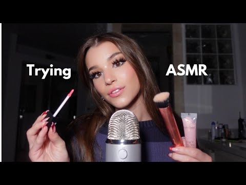 Brooke Monk tries ASMR *doing YOUR makeup* (layered sounds)