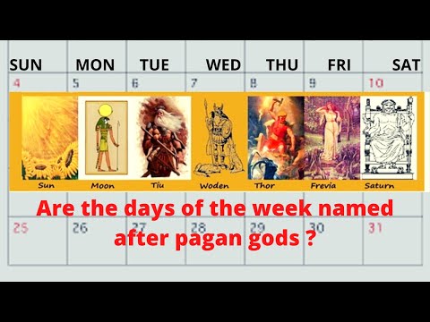 Are the days of the week named after pagan gods?