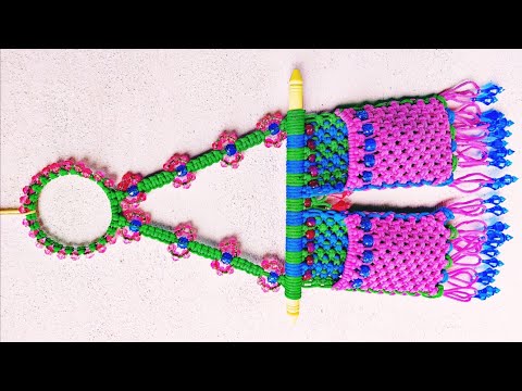 DIY Macrame Double Mobile Holder Pouch || मैक्रैम डबल मोबाईल होल्डर पाउच