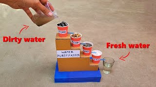 Water purification working model | Easy science project 2024