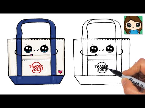 How to Draw Trader Joe's Mini Tote Bag Easy