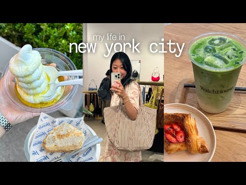 nyc vlog | trying new restaurants, weekend trip to charleston, bakeries, matcha, bagels, sushi