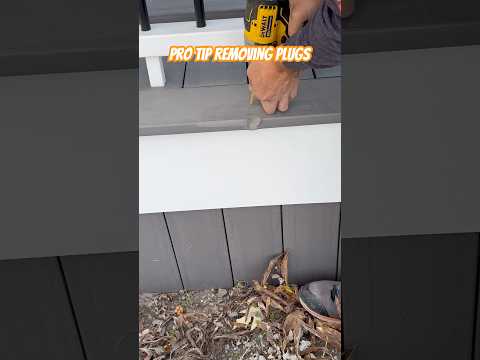 Removing Plugs #diy #construction #protip #deck #howto #stepbystep #bluecollar #trending #timbertech