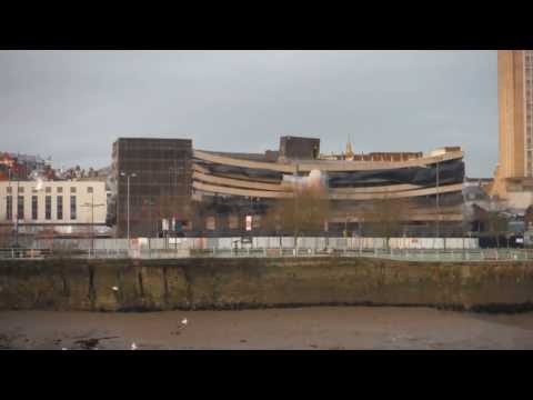 Newport Capitol Car Park Demolition - HD Slow Mo