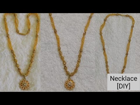 Jewelry Make- Stone Balls and Glass Beads Necklace Easy..[DIY]..|| Wayanadan Recipe...