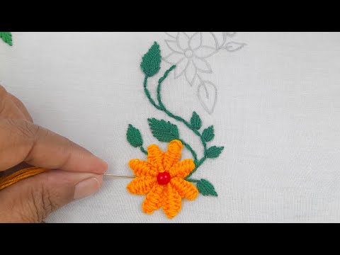 Floral border embroidery design /Hand embroidery stitches design