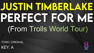 Justin Timberlake - Perfect For Me (From Trolls World Tour) - Karaoke Instrumental