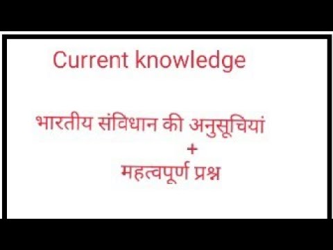 anusuchi| Bhartiya samvidhan| Indian polity| Indian Constitution