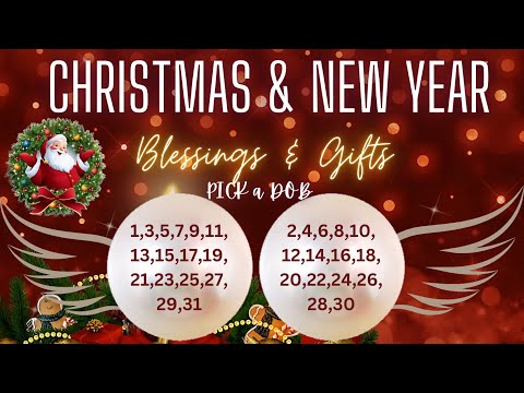 PICK YOUR DOB ✨️CHRISTMAS + NEW YEAR BLESSINGS & GIFTS|TAROT READING IN HINDI |@healingtarot111 🌈🎁🎉