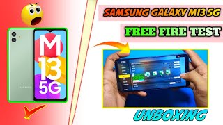 SAMSUNG GALAXY M13 5G FREE FIRE TEST | samsung galaxy m13 5g free fire gameplay + Battery Drain Test