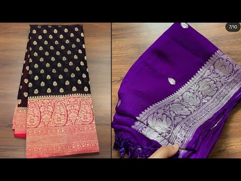 Banarsi semi georgette Saree by Banars saree manufacturers