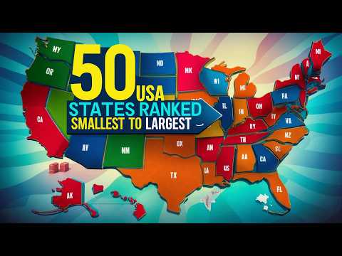 RANKING 50 US States by SIZE in 2024 from SMALLEST to LARGEST!