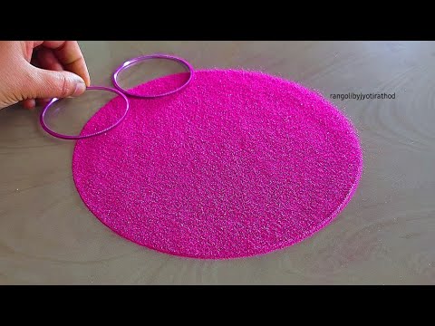 Easy rangoli designs for beginners | Satisfying video | Sand art