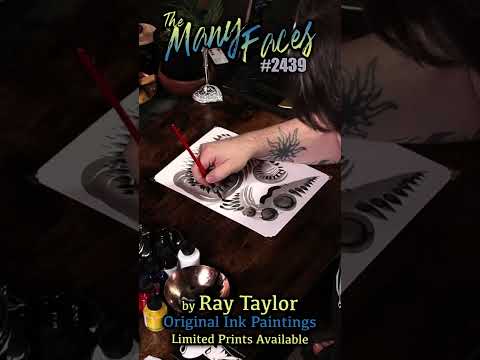 #2439 The Many Faces 2024 Collection: Ink Painting Process Timelapse with Ray Taylor