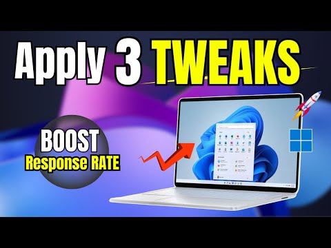 Apply These 3 TWEAKS to BOOST Windows 11⚡RESPONSE RATE !! "No Tool"