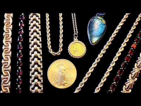 ESTATE SALE WITH GOLD! COINS, CHAINS, BRACELETS, DIAMONDS, STERLING #gold #coin #jewelrycollection