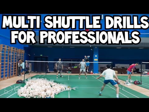 Explosive Multi shuttle drills for PROFESSIONALS - Best badminton training