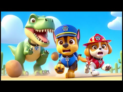 CHASE & MARSHALL Got Chased By Dinosaur? Very Funny Story | Paw Patrol Ultimate Rescue | Rainbow 3